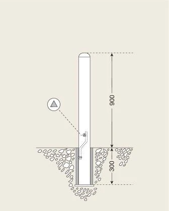 Chichester Removable Bollard with triangular key